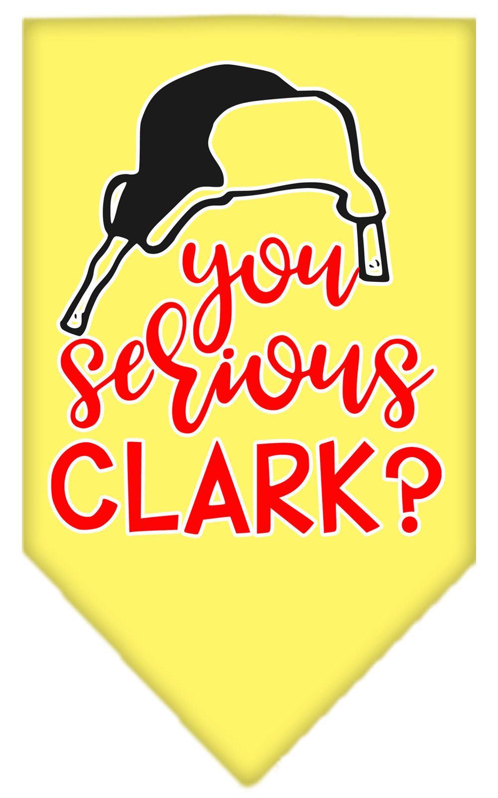 You Serious Clark? Screen Print Bandana Yellow Small